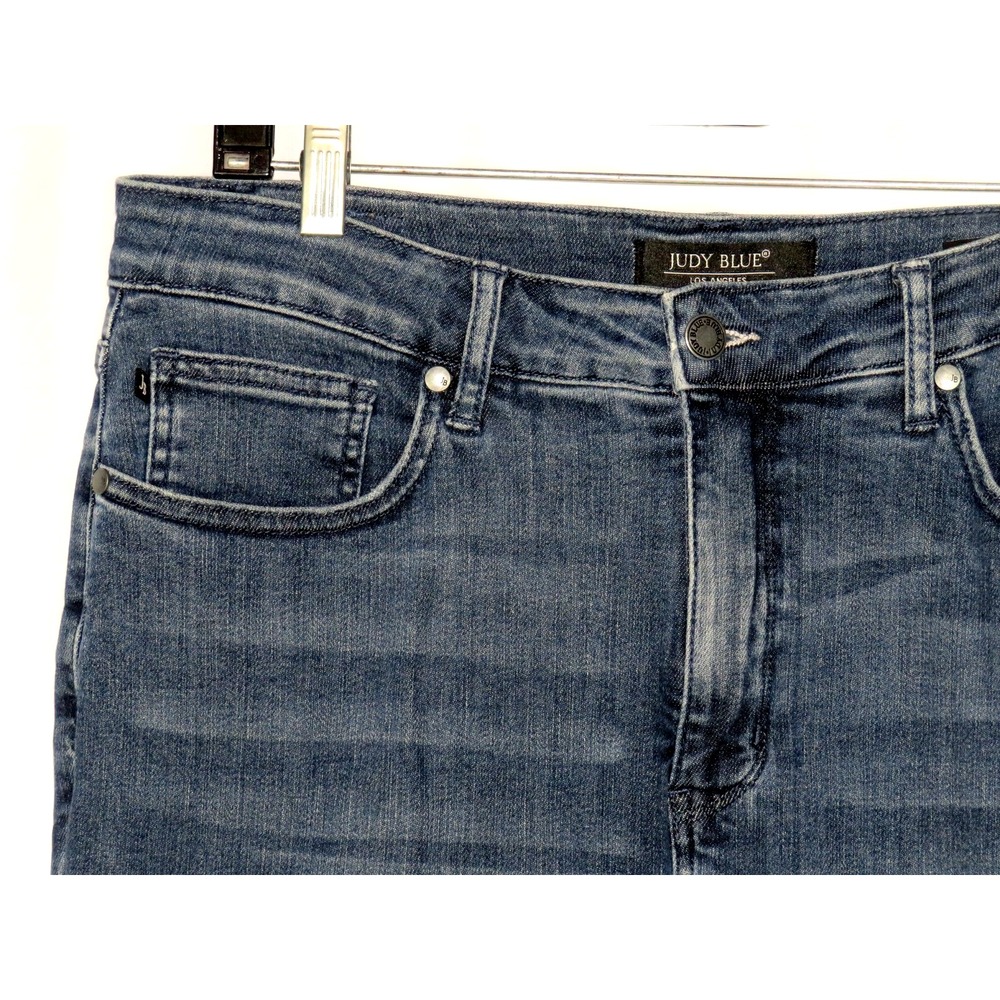 JUDY BLUE‎ Distressed Skinny Fit Stretch Ankle Fray Denim Jeans Women's 15 / 32 - Picture 4 of 10